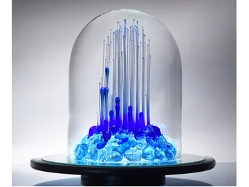 19 INVISIBLE CITY 2 BLUE - Glass sculpture by Mosche Bianche - view 2